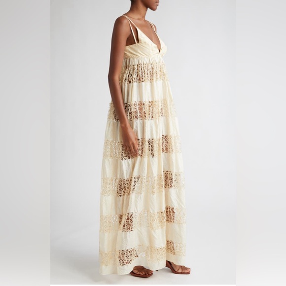 House of Amma Anancy Paneled Silk Maxi Dress - Sz 4 - Picture 3 of 15